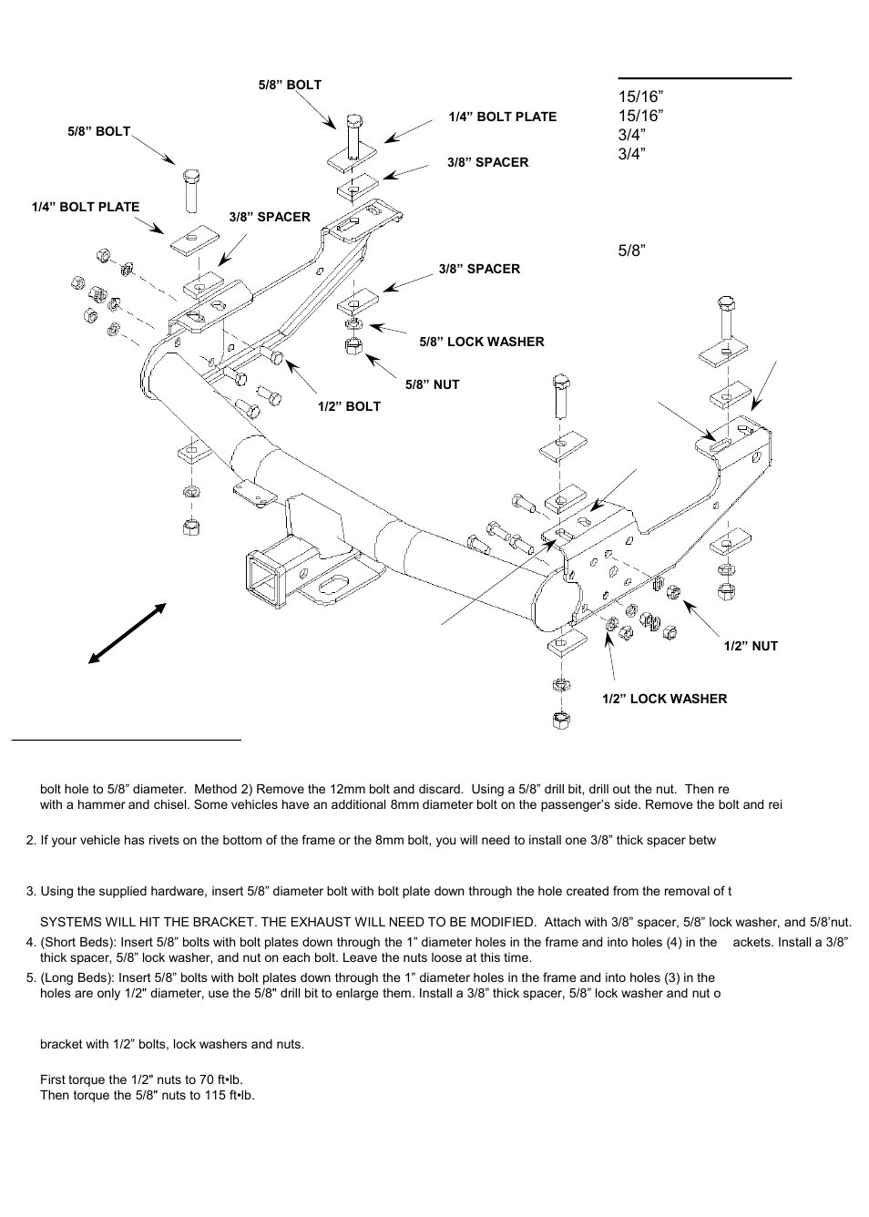 Tools required | Reese 37034 MULTI-FIT RECEIVER User Manual | Page 3 / 28