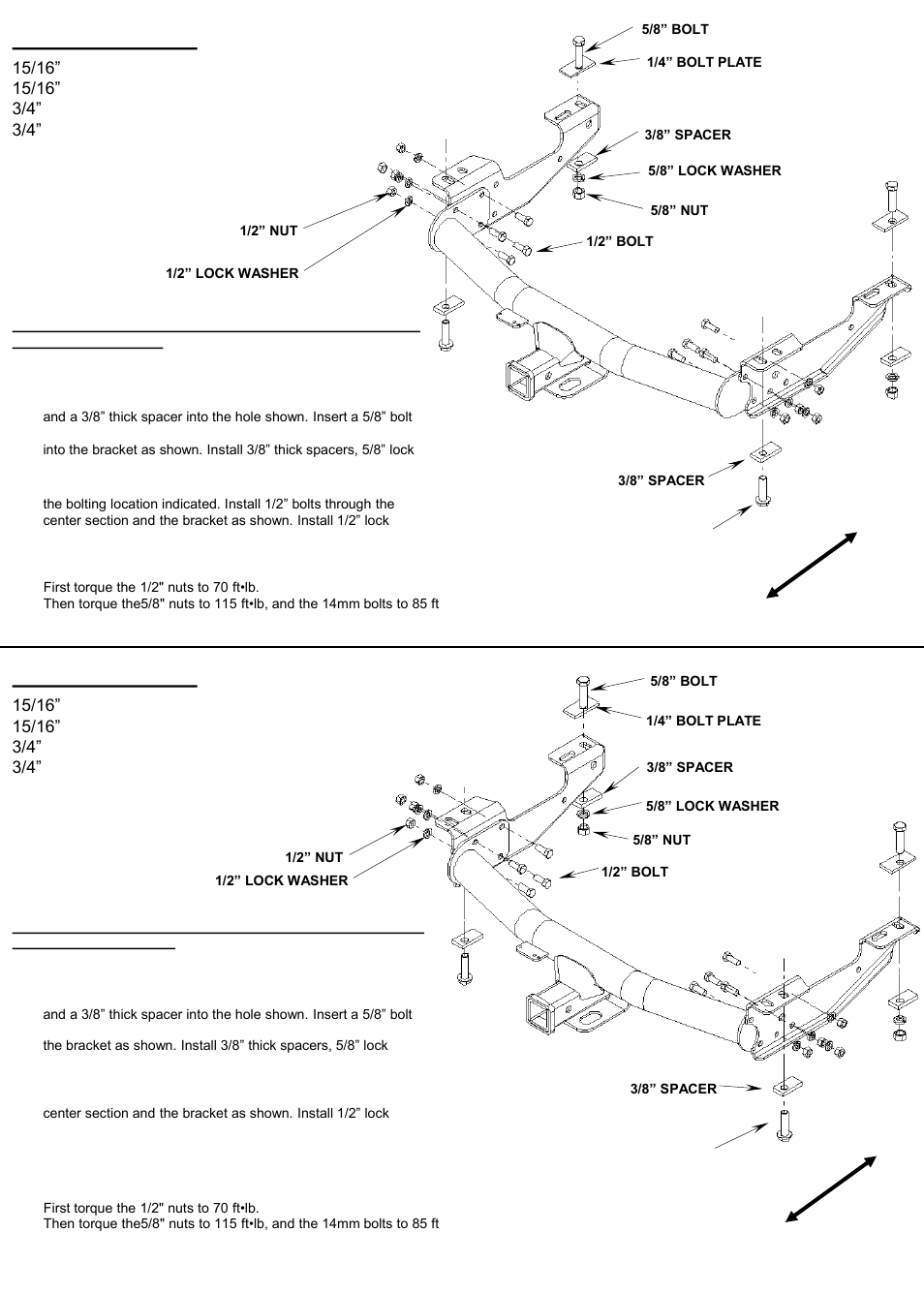Tools required | Reese 37034 MULTI-FIT RECEIVER User Manual | Page 4 / 28