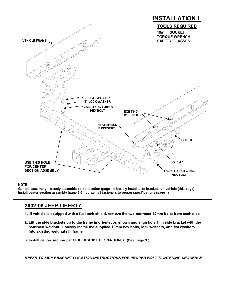Installation l, Tools required | Reese 37152 MULTI-FIT RECEIVER User Manual | Page 14 / 66