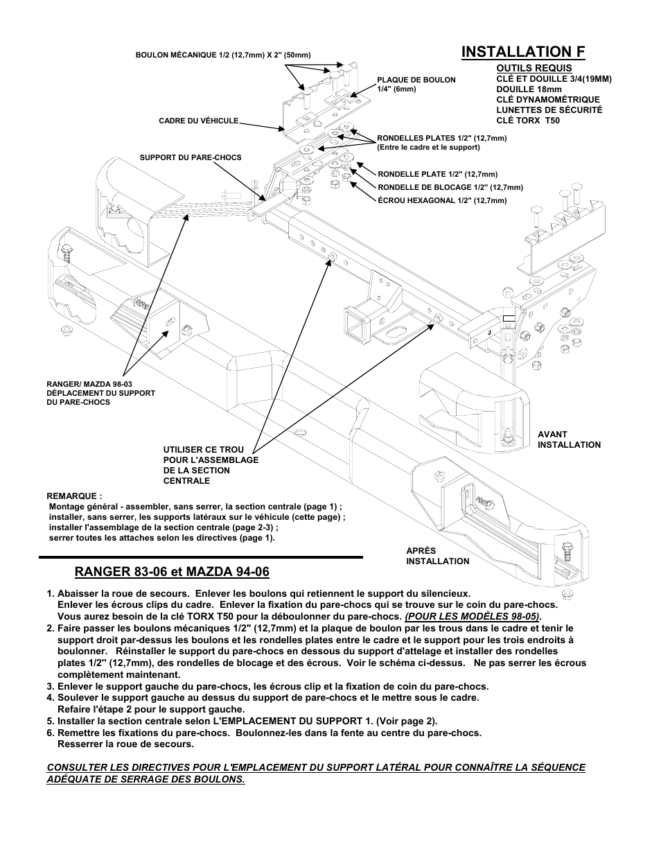 Installation f | Reese 37152 MULTI-FIT RECEIVER User Manual | Page 30 / 66
