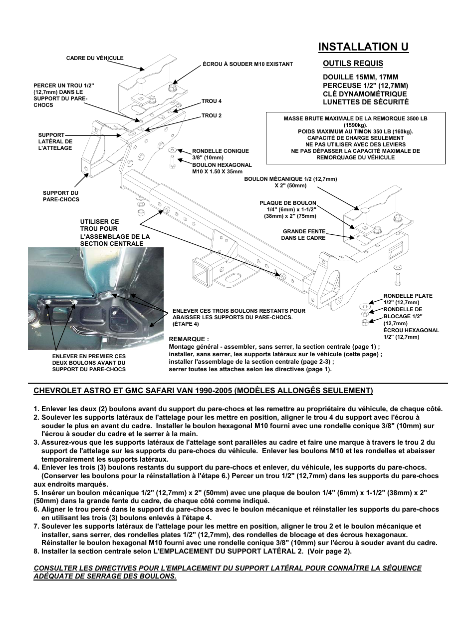 Installation u | Reese 37152 MULTI-FIT RECEIVER User Manual | Page 43 / 66