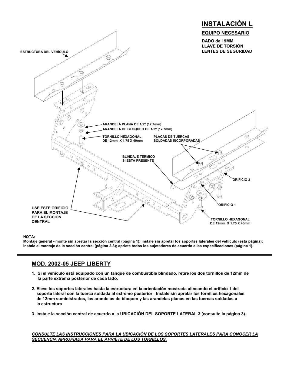 Instalación l | Reese 37152 MULTI-FIT RECEIVER User Manual | Page 58 / 66