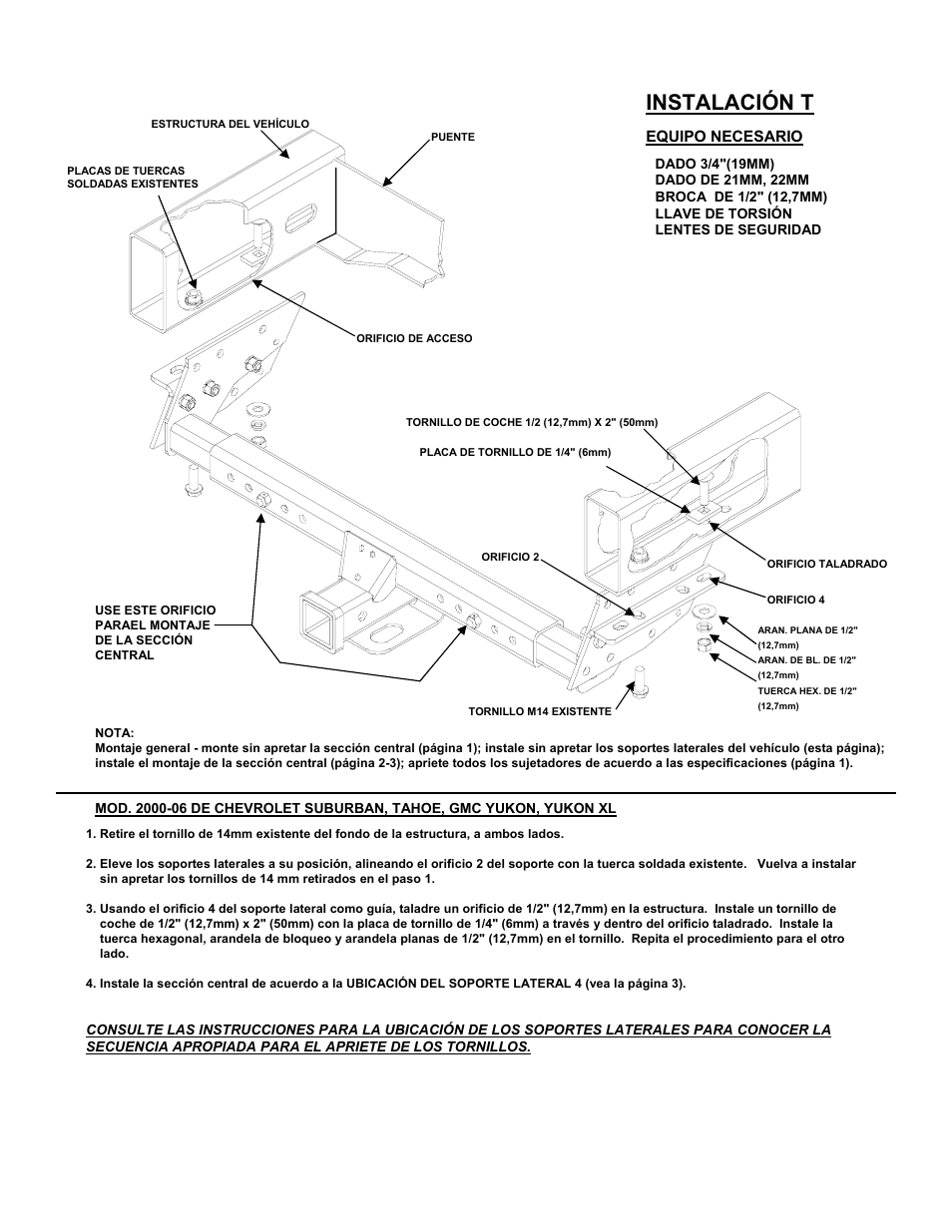 Instalación t | Reese 37152 MULTI-FIT RECEIVER User Manual | Page 64 / 66
