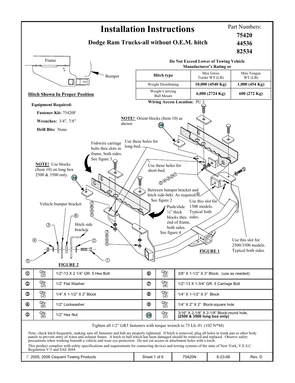 Reese 44536 PROFESSIONAL RECEIVER User Manual | 6 pages