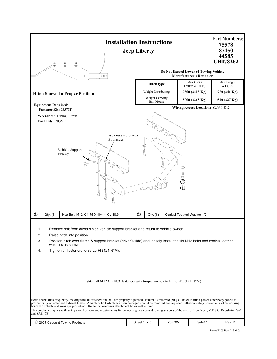 Reese 44585 PROFESSIONAL RECEIVER User Manual | 3 pages