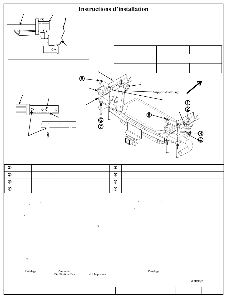 Instructions d’installation, Mazda cx-5, Numéros de pièce | Nota : visserie similaire des deux côtés | Reese 44677 PROFESSIONAL RECEIVER User Manual | Page 2 / 3