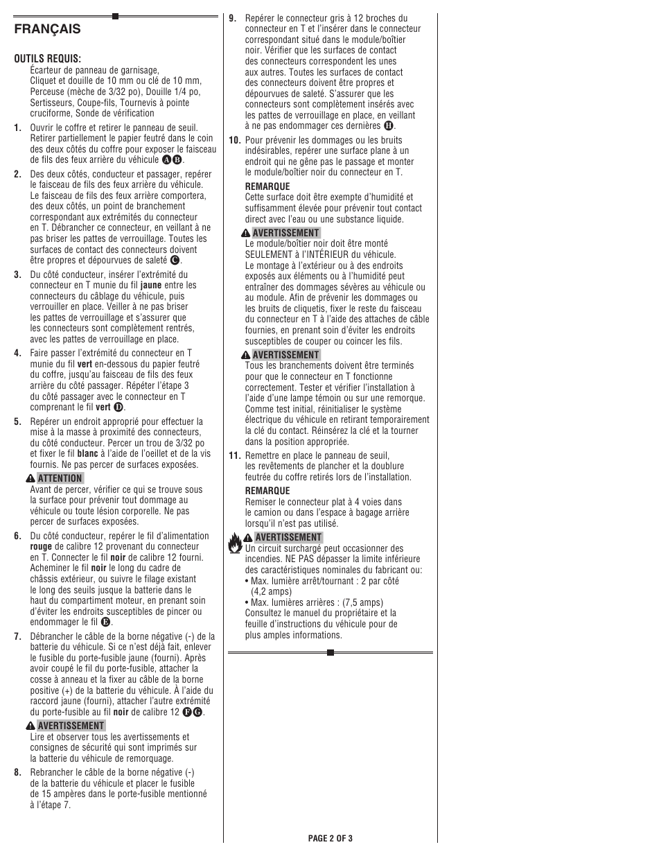 Français | Reese 118572 T-ONE CONNECTOR User Manual | Page 2 / 3