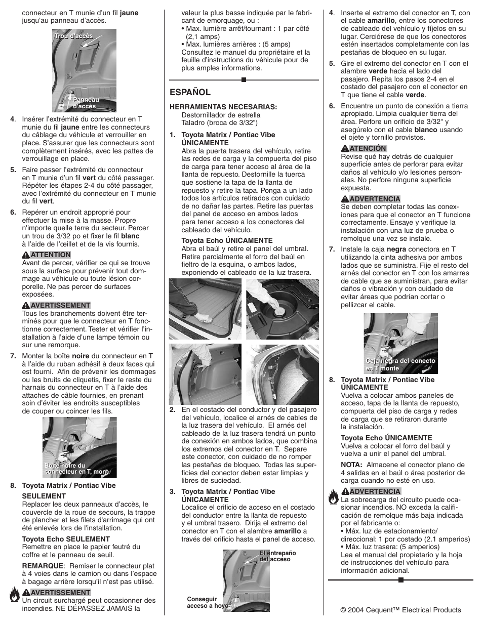 Reese 118386 T-ONE CONNECTOR User Manual | Page 2 / 2