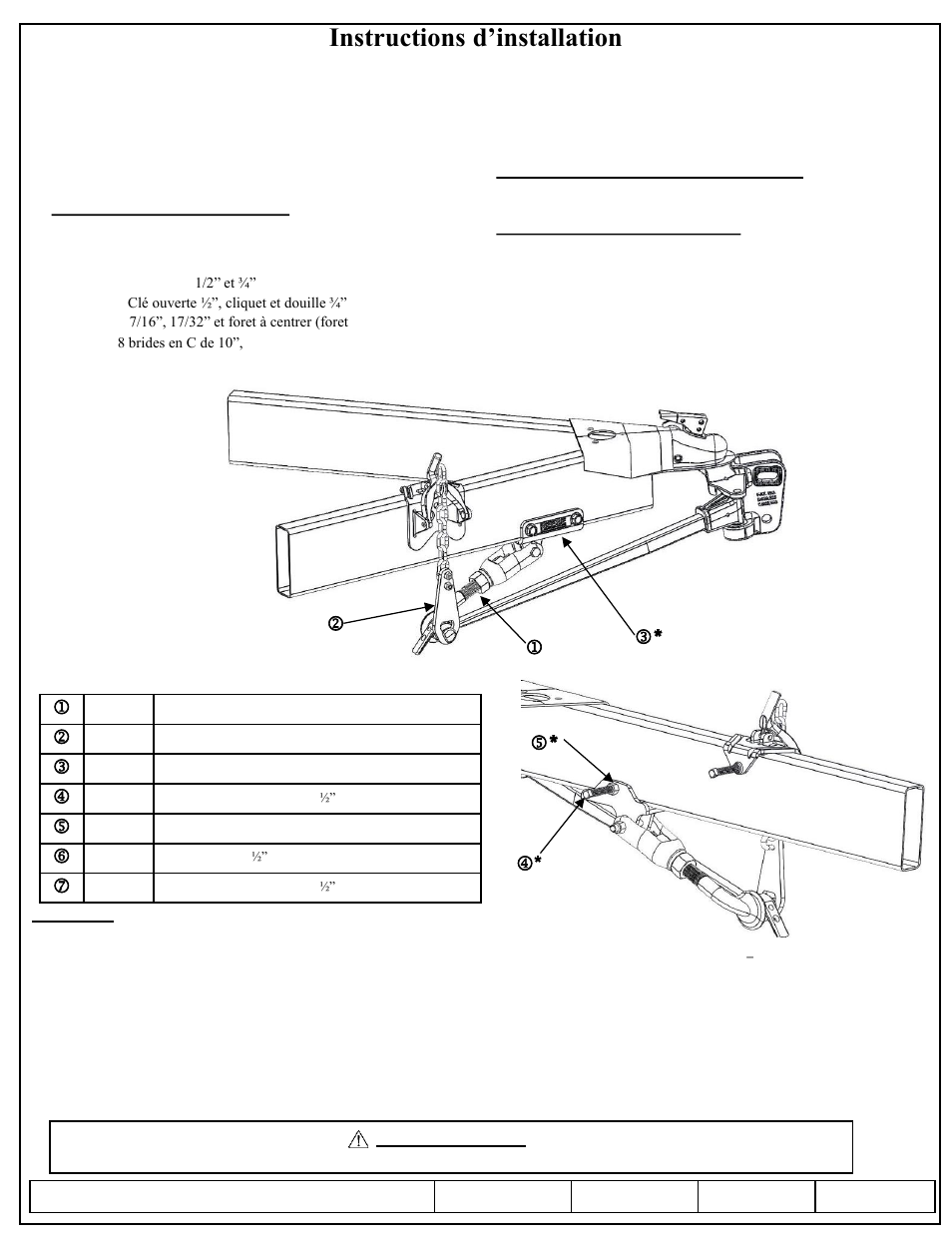 Instructions d’installation, Reese dual cam hp stabilisateur haute performance, Numéro de pièce | Jk l * figure 1 m * n | Reese 26002 DUAL CAM HP User Manual | Page 11 / 30