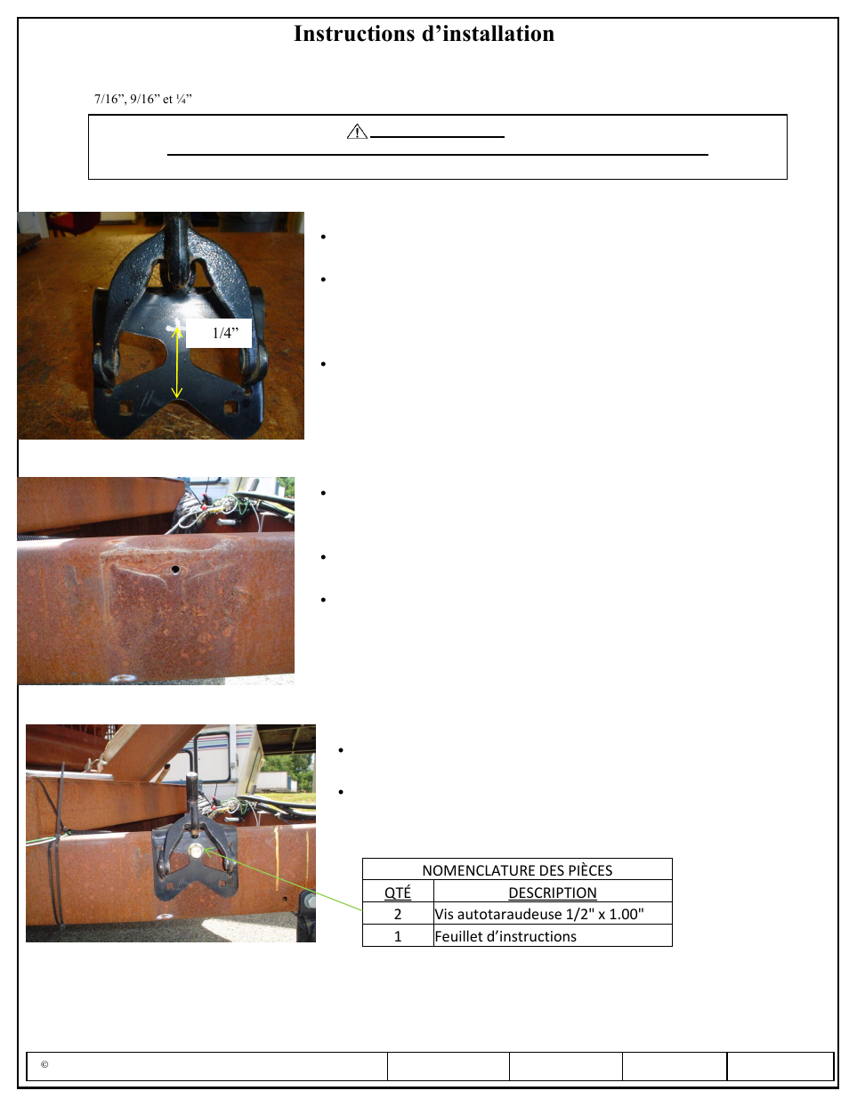 Instructions d’installation support encliquetable | Reese 26002 DUAL CAM HP User Manual | Page 19 / 30