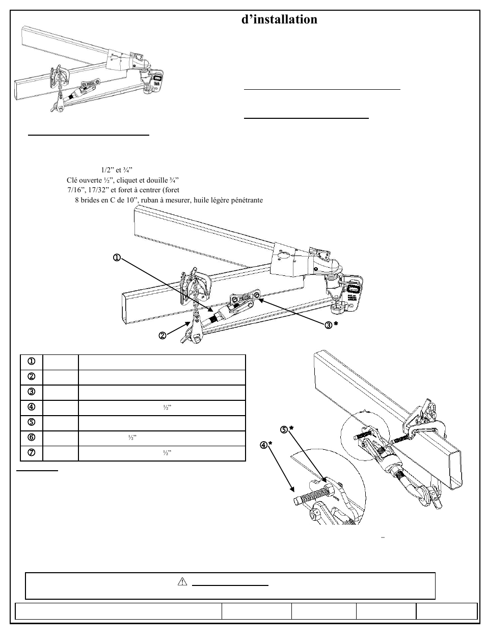 Instructions d’installation, Reese dual cam hp stabilisateur haute performance, Numéro de pièce | Jk l * m * n | Reese 26025 DUAL CAM HP User Manual | Page 10 / 25