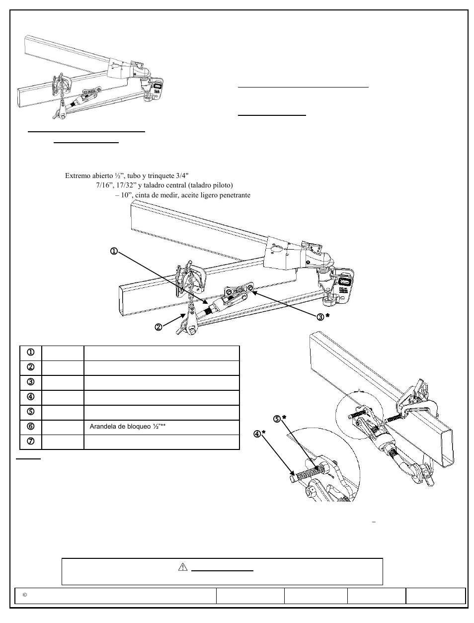 Instrucciones de instalación, Números de partes, Jk l * m * n | Reese 26025 DUAL CAM HP User Manual | Page 18 / 25