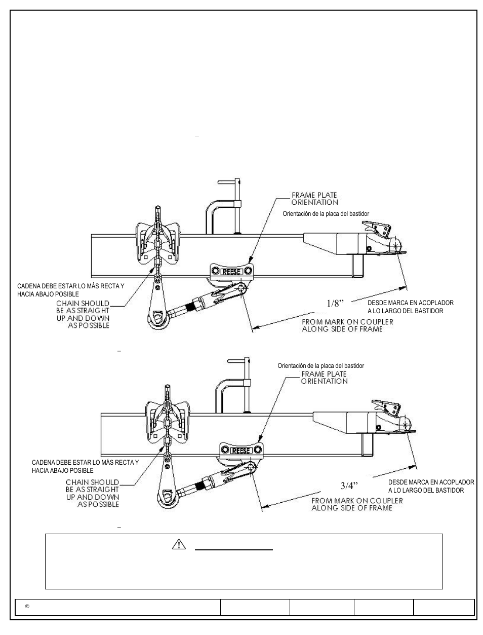 Instrucciones de instalación, Precaución | Reese 26025 DUAL CAM HP User Manual | Page 20 / 25