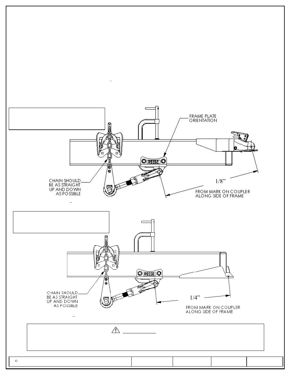 Installation instructions, Caution, Reese dual cam hp high-performance sway control | Reese 26025 DUAL CAM HP User Manual | Page 3 / 25