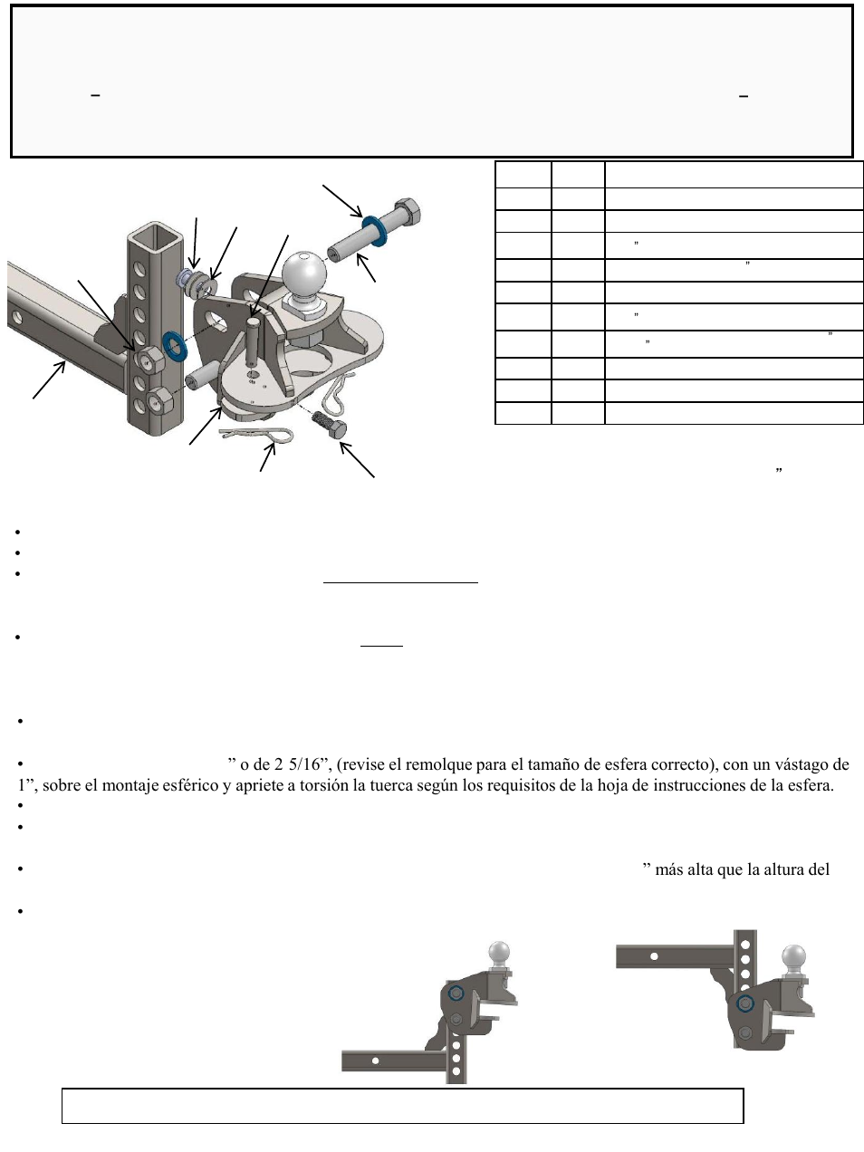 Instrucciones de instalación, Reese steadi-flex reese | Reese 66558 LIGHT WEIGHT WD KIT User Manual | Page 17 / 24