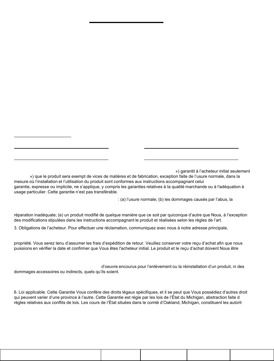 Remarques | Reese 30156 MOUNTING KIT ADAPTER User Manual | Page 15 / 15