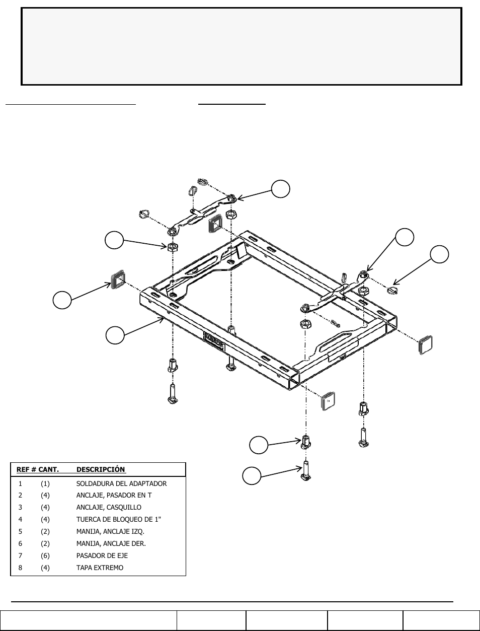Instrucciones | Reese 30156 MOUNTING KIT ADAPTER User Manual | Page 6 / 15