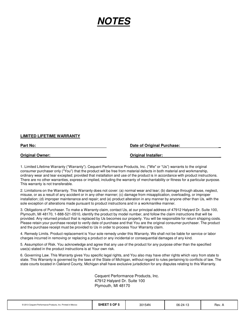 Reese 30154 MOUNTING KIT ADAPTER User Manual | Page 5 / 5