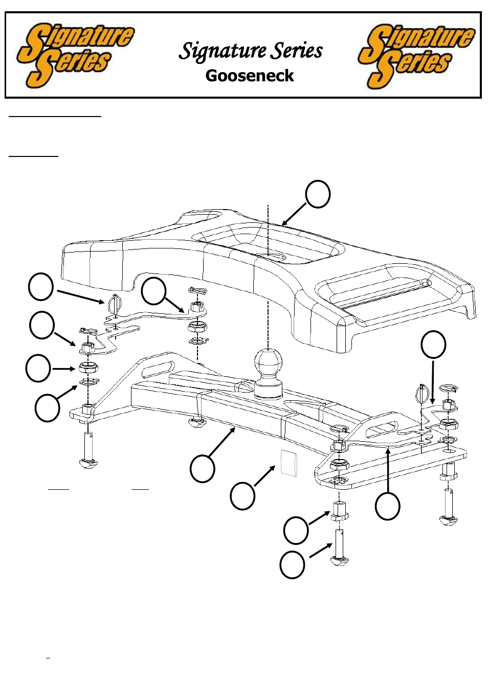 Reese 30845 25K ELITE SERIES GOOSENECK User Manual | 14 pages