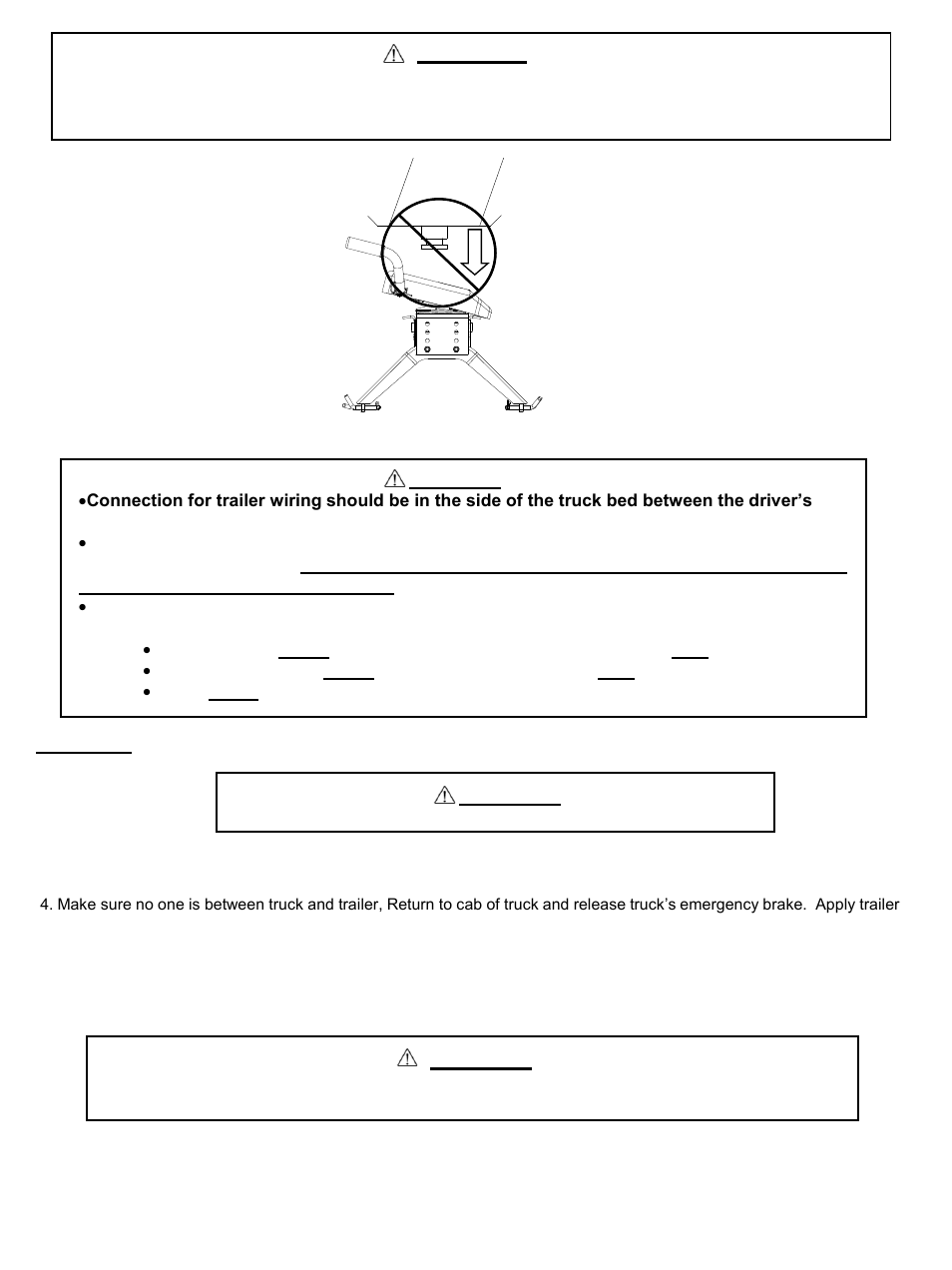 Warning | Reese 30081 SELECT SERIES 20K FIFTH WHEEL User Manual | Page 7 / 16