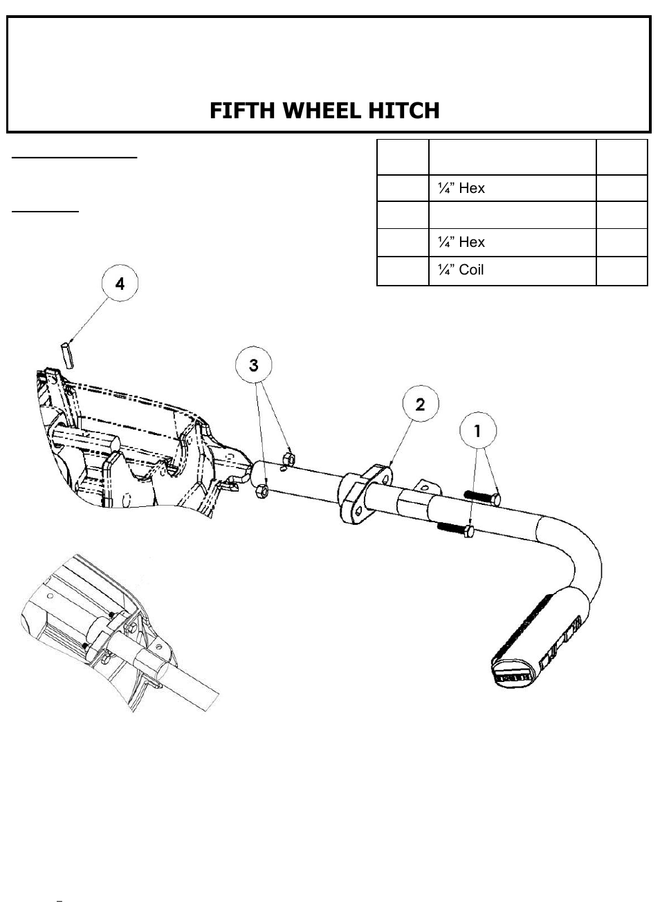 Reese 58492 REPLACEMENT PART - FIFTH WHEEL User Manual | 1 page