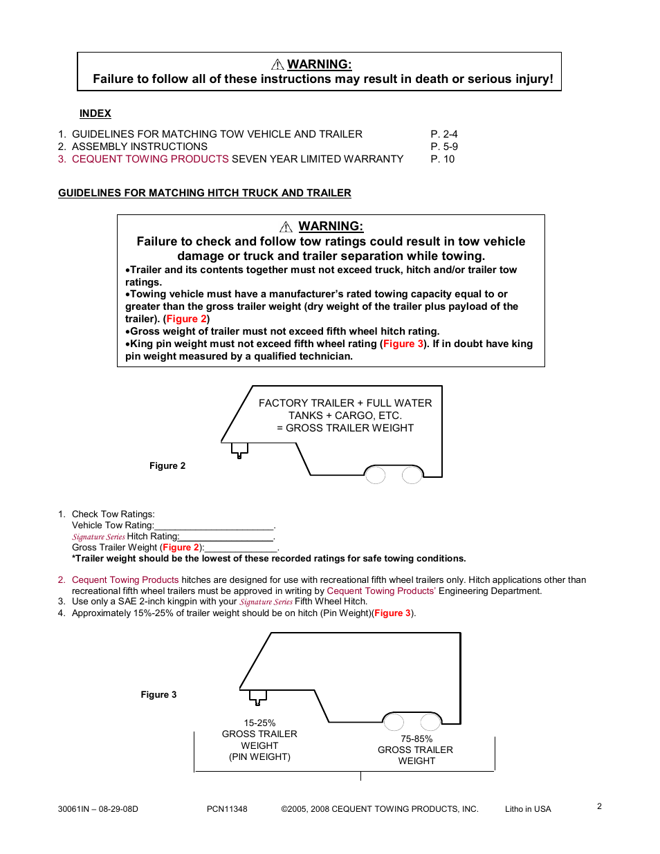 Reese 30061 RAIL KIT User Manual | Page 2 / 10