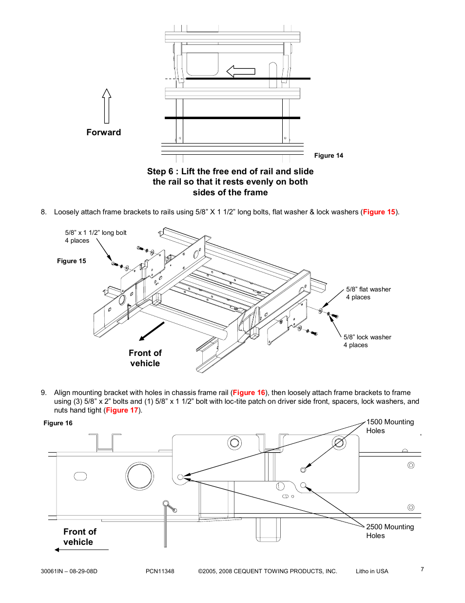 Reese 30061 RAIL KIT User Manual | Page 7 / 10