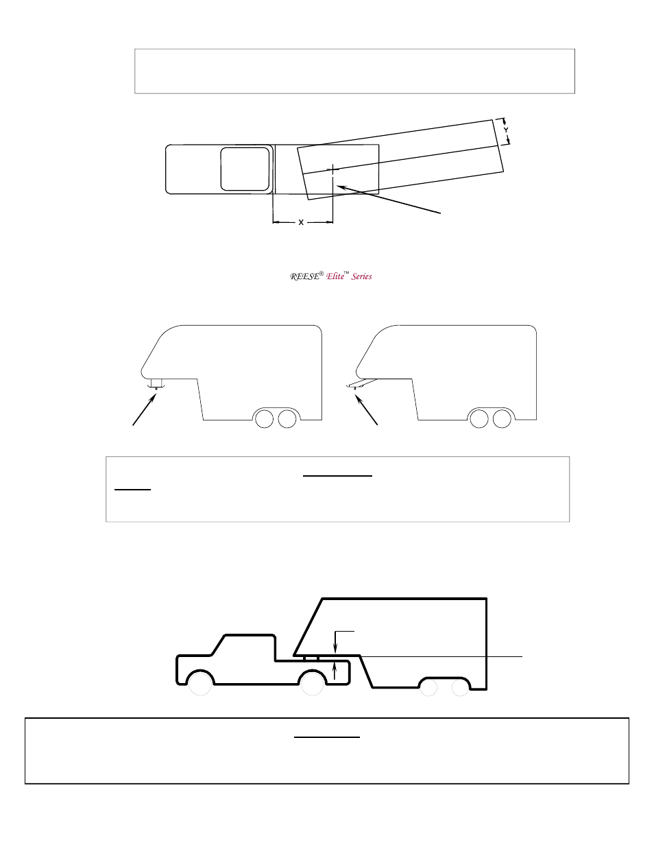 Warning, Caution | Reese 30852 RAIL KIT User Manual | Page 3 / 10