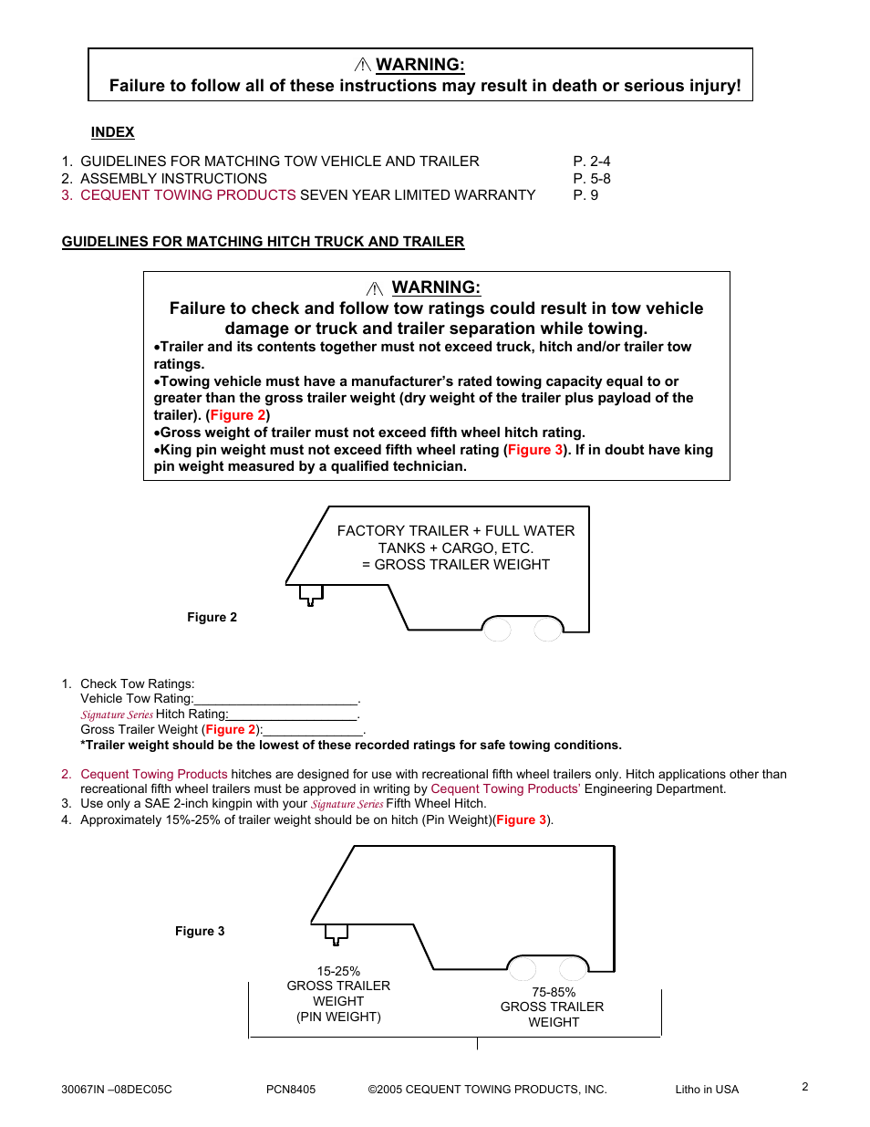 Reese 30067 RAIL KIT User Manual | Page 2 / 9