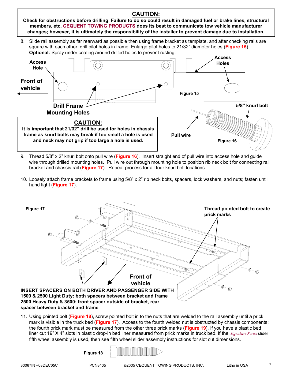 Reese 30067 RAIL KIT User Manual | Page 7 / 9