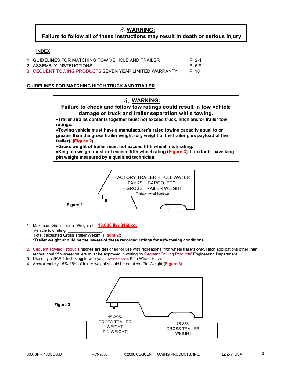 Reese 30073 RAIL KIT User Manual | Page 2 / 11