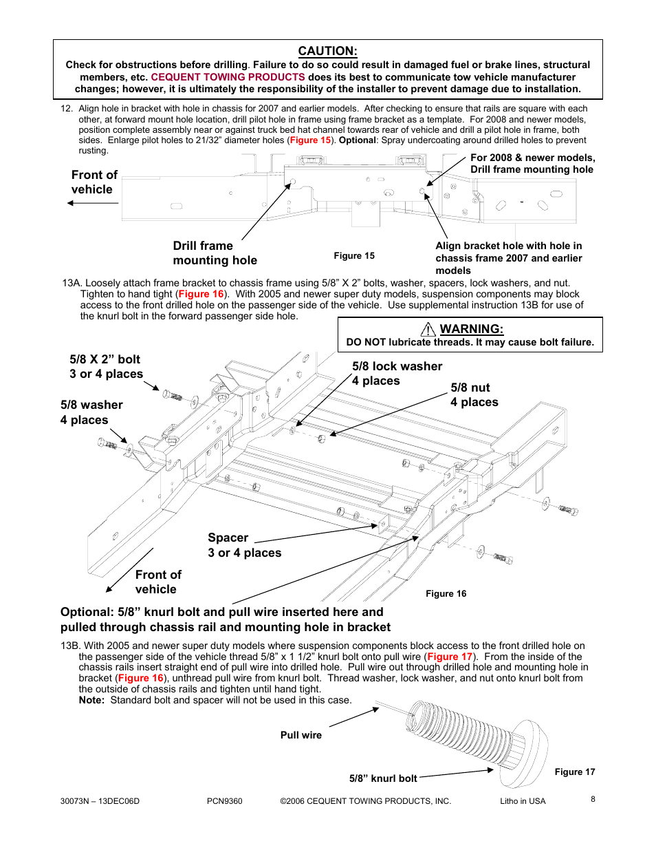 Reese 30073 RAIL KIT User Manual | Page 8 / 11