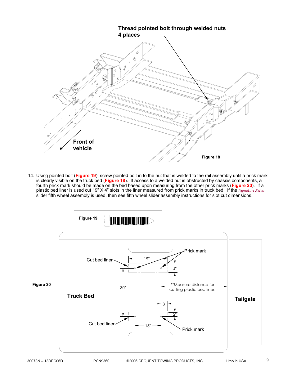 Truck bed tailgate | Reese 30073 RAIL KIT User Manual | Page 9 / 11