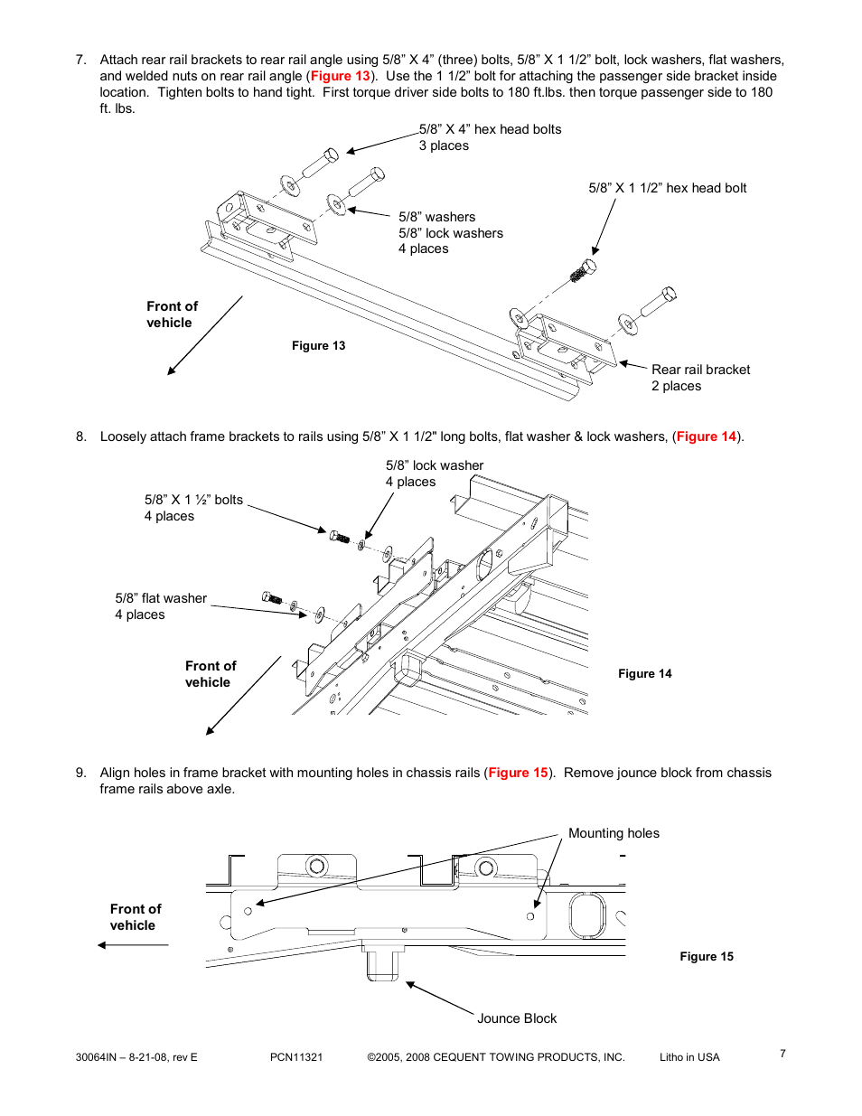 Reese 30064 RAIL KIT User Manual | Page 7 / 11
