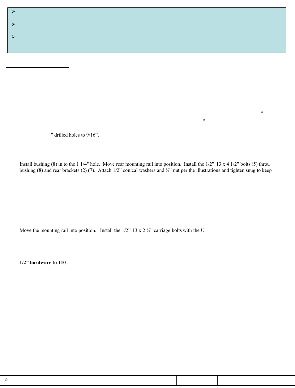 Reese 56009 OUTBOARD CUSTOM QUICK INSTALL KIT User Manual | Page 2 / 12