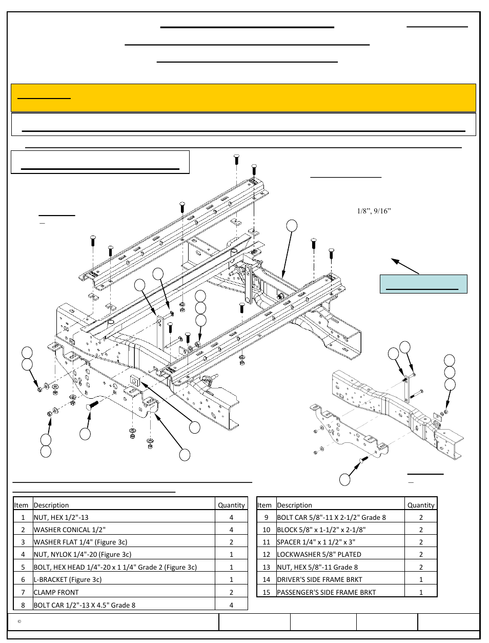 Reese 56005 OUTBOARD CUSTOM QUICK INSTALL KIT User Manual | 15 pages