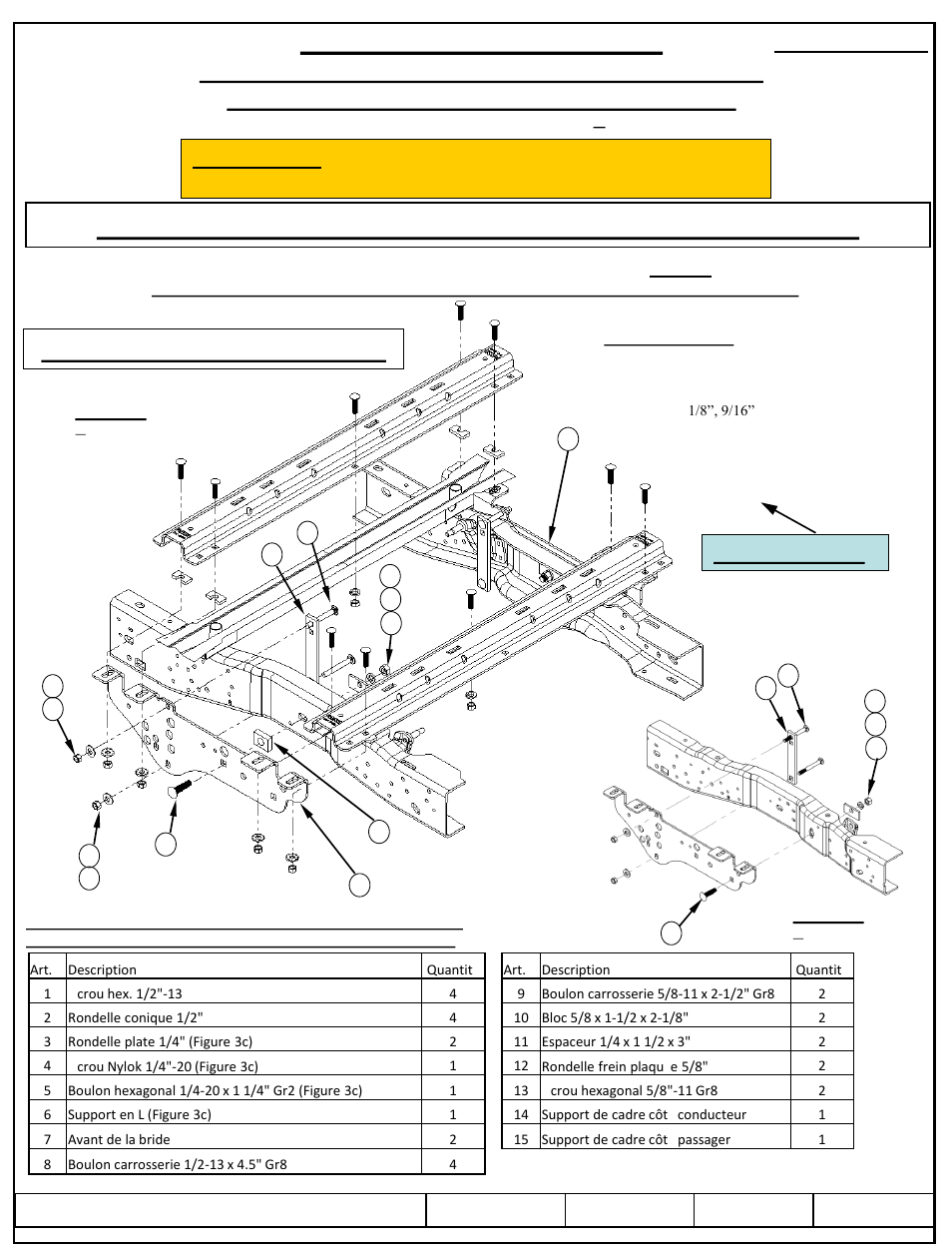 Instructions, D'installation, Lire toutes les instructions avant l'installation | Installation à 10 boulons | Reese 56005 OUTBOARD CUSTOM QUICK INSTALL KIT User Manual | Page 11 / 15