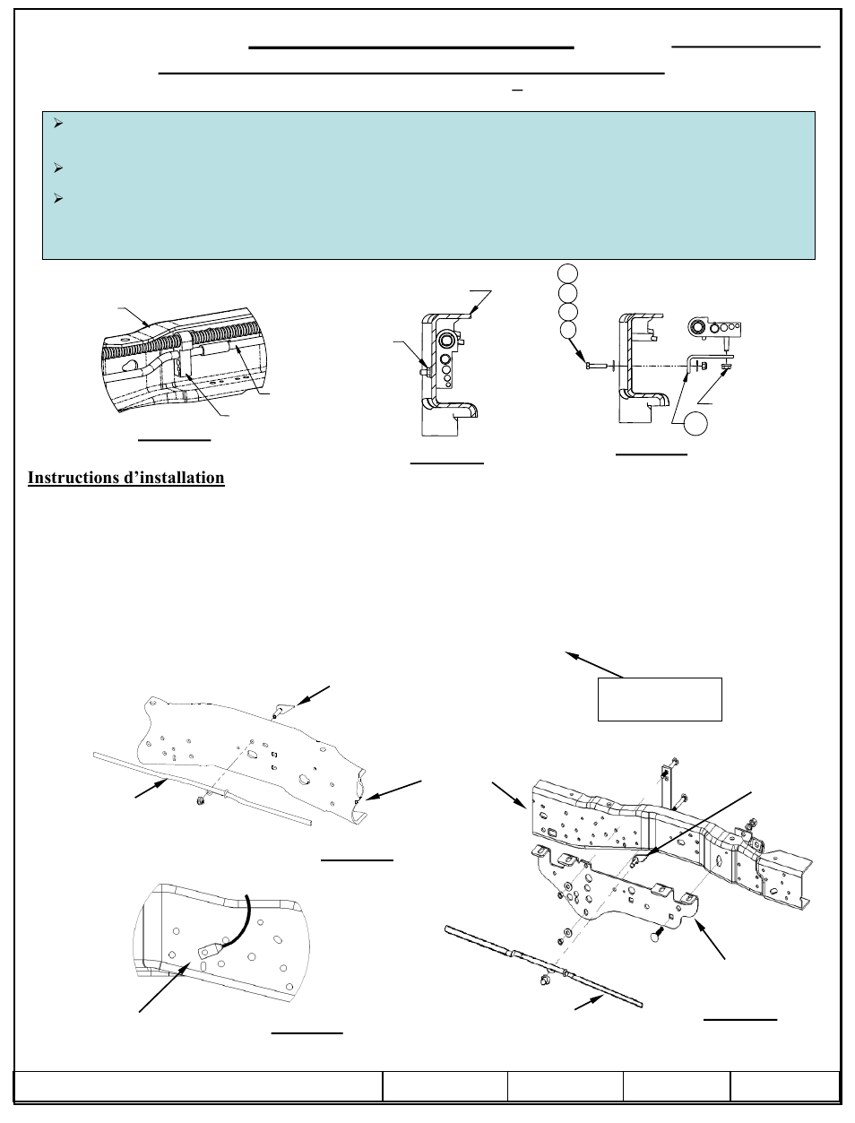 Instructions, D'installation, Numéro de pièce | Reese 56005 OUTBOARD CUSTOM QUICK INSTALL KIT User Manual | Page 12 / 15
