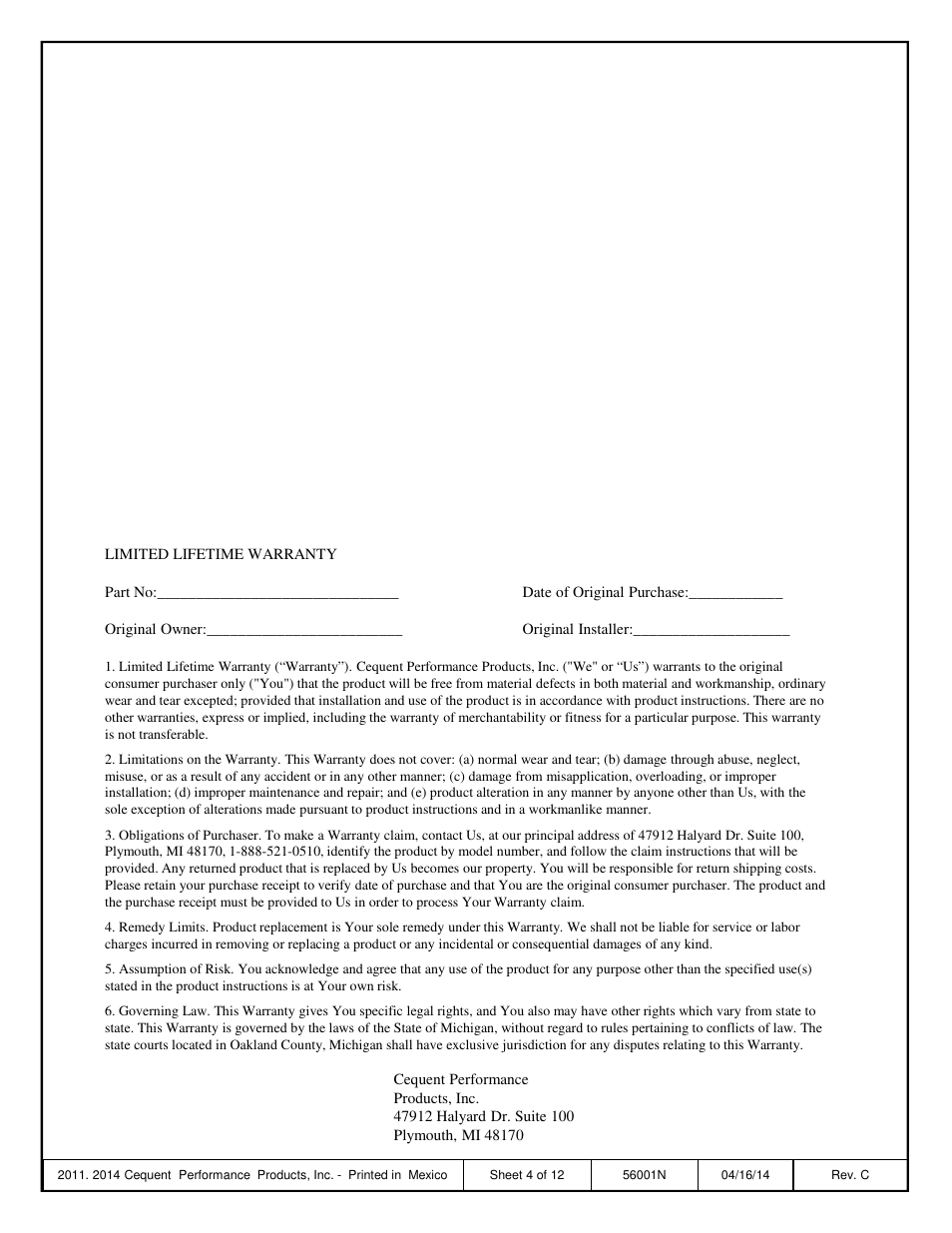 Reese 56001 OUTBOARD CUSTOM QUICK INSTALL KIT User Manual | Page 4 / 12