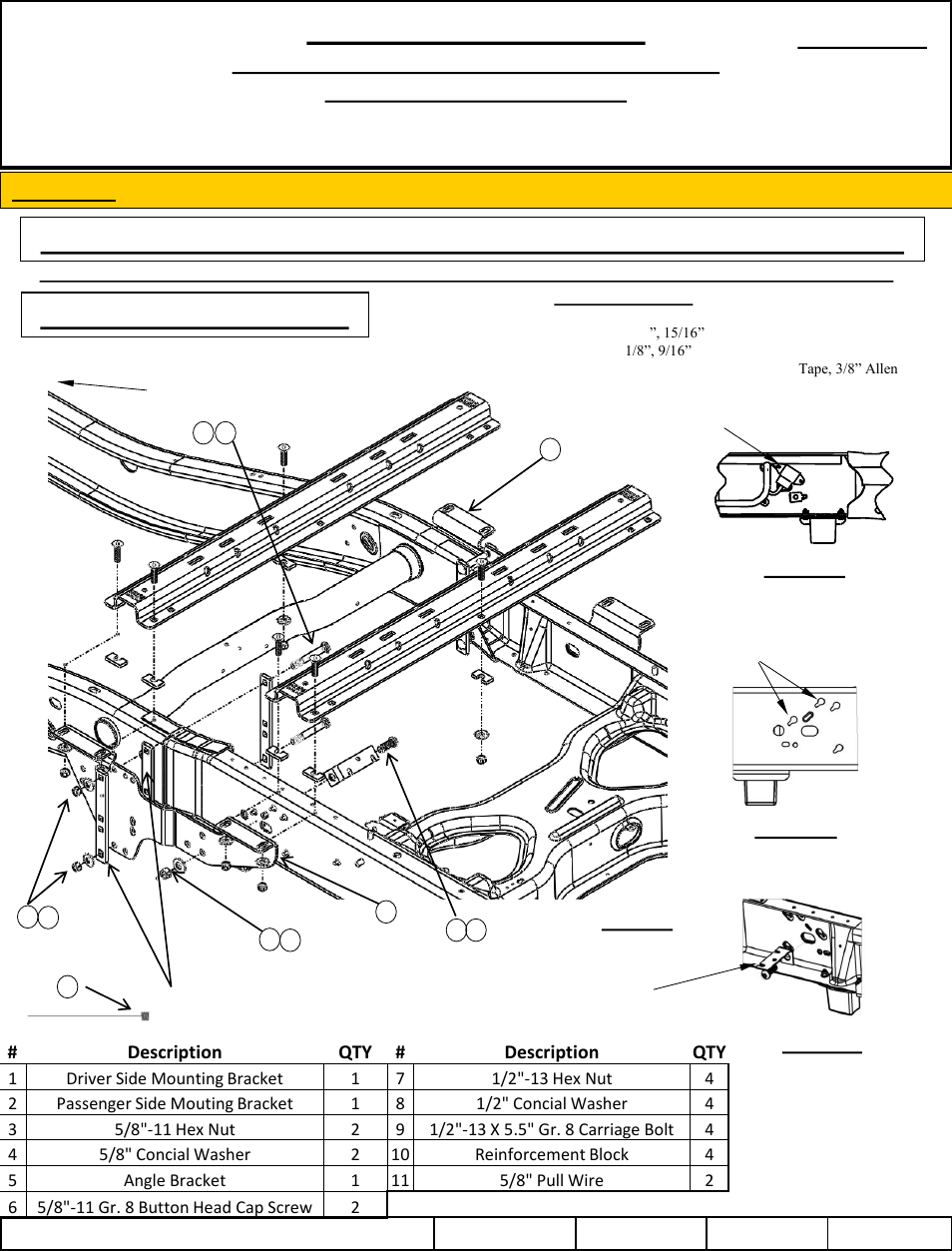 Reese 56007 OUTBOARD CUSTOM QUICK INSTALL KIT User Manual | 21 pages