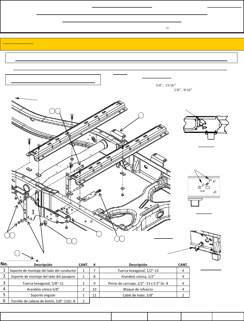 Instalación de 10 pernos, Figura 2c, Figura 1 | Únicamente | Reese 56007 OUTBOARD CUSTOM QUICK INSTALL KIT User Manual | Page 15 / 21