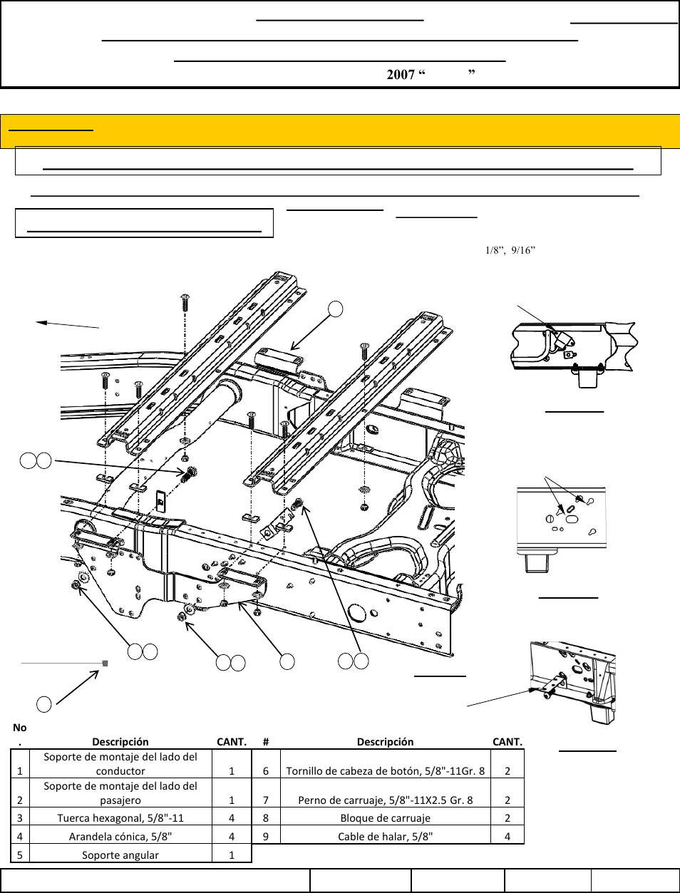Instalación de 10 pernos, Figura 4a, Figura 4c figura 4b | Figura 3 | Reese 56007 OUTBOARD CUSTOM QUICK INSTALL KIT User Manual | Page 17 / 21