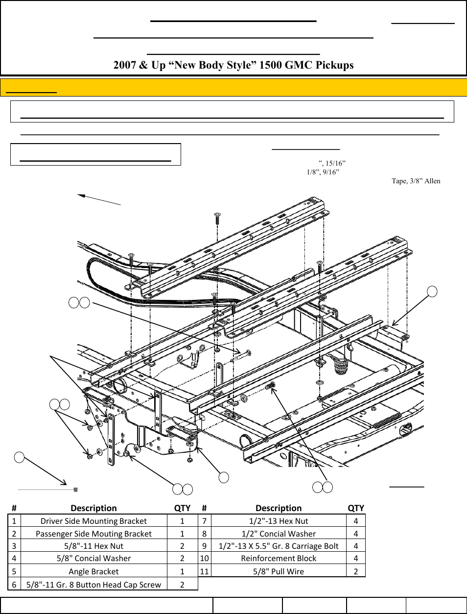 Installation, Instructions, 10 bolt installation | Reese | Reese 56007 OUTBOARD CUSTOM QUICK INSTALL KIT User Manual | Page 5 / 21