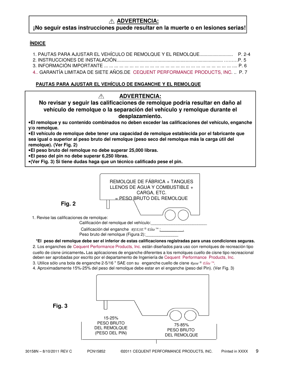 Fig. 2, Fig. 3 | Reese 30158 ELITE UNDER-BED GOOSENECK HEAD User Manual | Page 9 / 21