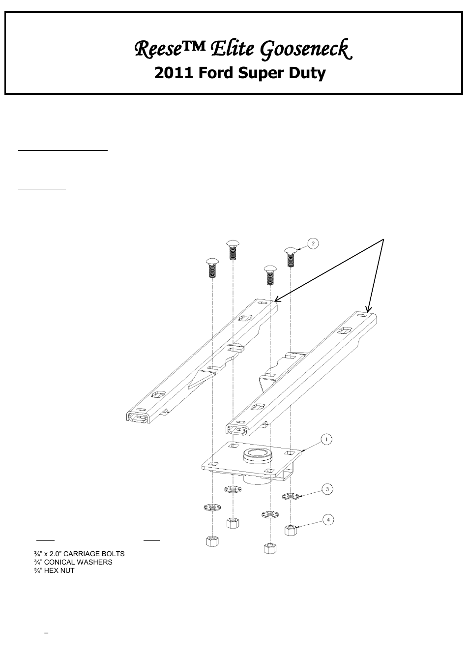 Reese 30138 ELITE UNDER-BED GOOSENECK HEAD User Manual | 24 pages