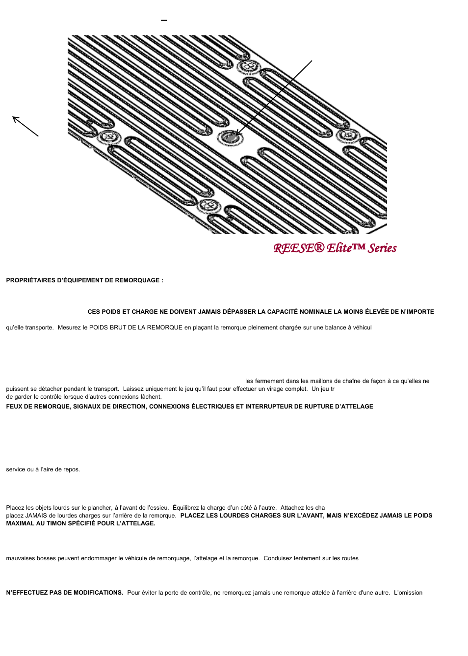 Reese® elite™ series, Système d'attelage col-de-cygne, Figure 7 – couvercle central installé | Renseignements importants sur le remorquage | Reese 30140 ELITE UNDER-BED GOOSENECK ACCESSORIES KIT User Manual | Page 7 / 12