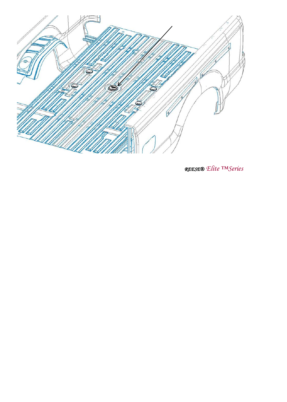 Slide number 11, Sistema de enganche cuello de ganso, Elite ™series | Figura 7 – tapón de cubierta central instalado, Información importante para el remolque | Reese 30137 ELITE UNDER-BED GOOSENECK ACCESSORIES KIT User Manual | Page 11 / 12
