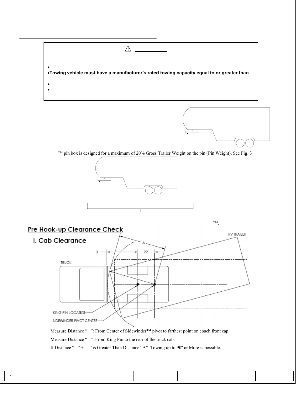 Installation instructions, Airborne sidewinder, Warning | Reese 5AS16K 5TH AIRBORNE SIDEWINDER User Manual | Page 2 / 13