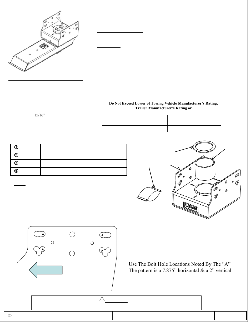 Reese 61300 SIDEWINDER User Manual | 3 pages