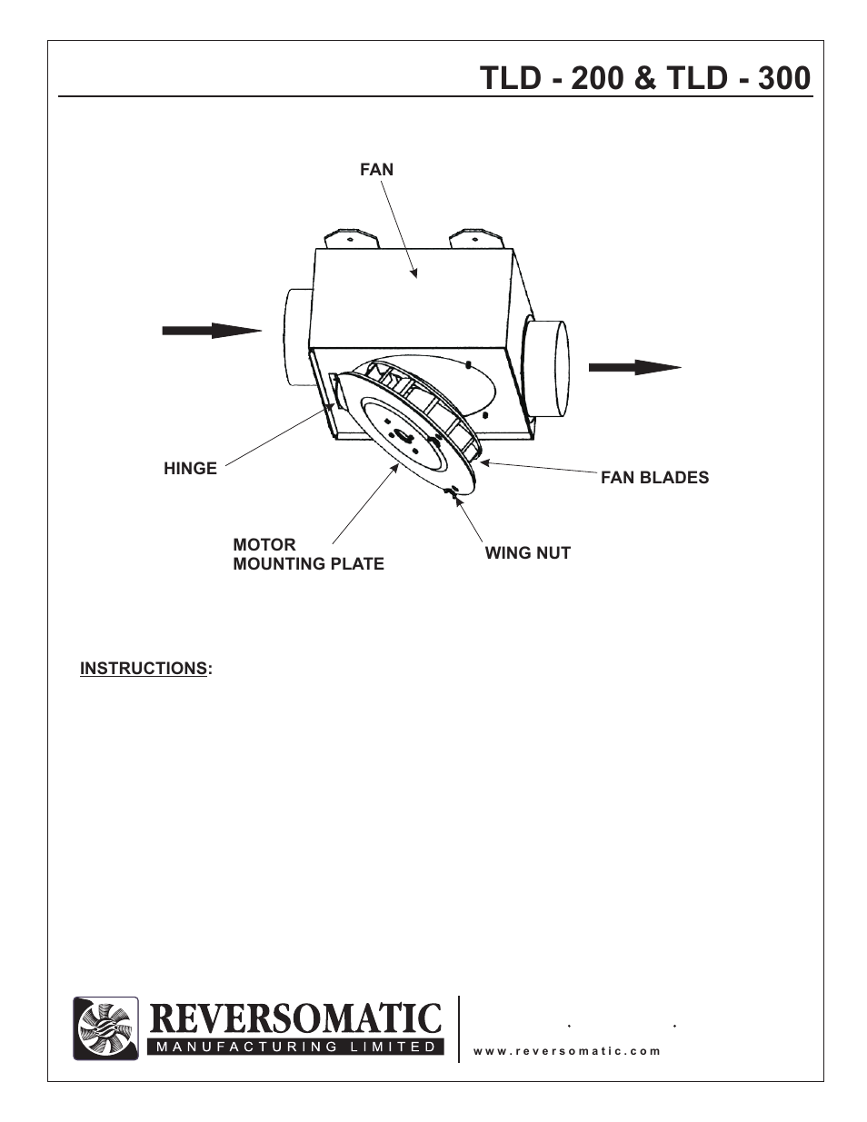 Reversomatic TLD 200 1 inlet User Manual | Page 3 / 3